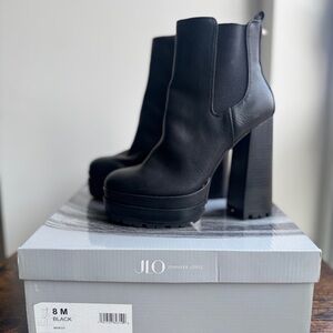 JLO Jennifer Lopez ‘Margy’ Platform Booties – Black (NEW IN BOX)